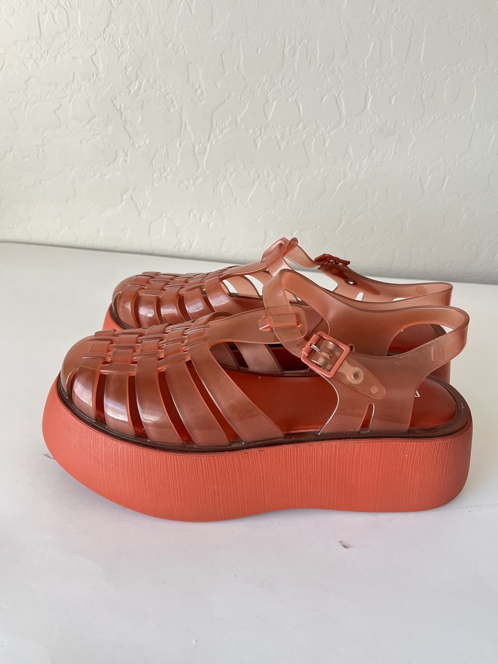 Melissa Possession Jelly Platform Fisherman Sandals Pink Size Women’s 8 - Picture 4 of 7